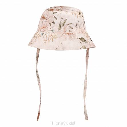 Kapelusz bambusowy Bucket Peonie Cream Samiboo