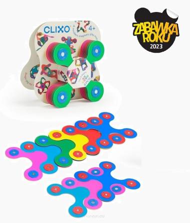 Tiny & Mighty Klocki magnetyczne różnokolorowe Clixo 