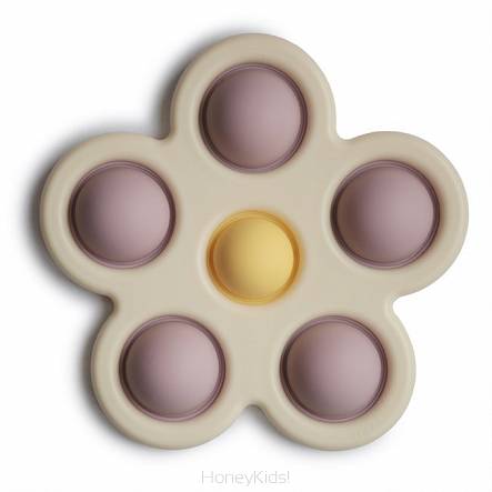 Kwiatek Press Toy Soft Lilac/Pale Daffodil/Ivory Mushie