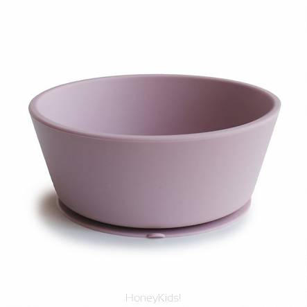 Miseczka Sylikonowa z Pryzssawką Soft Lilac Mushie