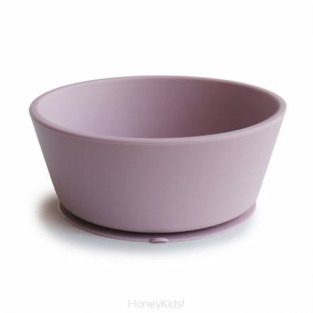 Miseczka Sylikonowa z Pryzssawką Soft Lilac Mushie