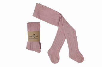 Różowe ażurowe rajstopy dla dziewczynki Little Ladies - Laura Mama's Feet