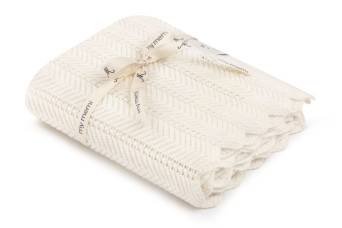 Bambusowy kocyk cream 80x100 - feather My Memi