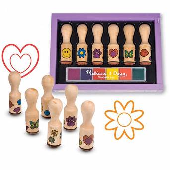 Drewniane Stempelki Happy, 4+ Melissa & Doug