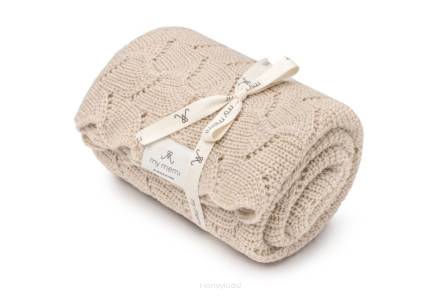 Otulacz ze 100% wełny merino warm beige - premium collection My Memi