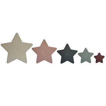 Piramidka Sensoryczna Gwiazdki - Nesting Star Mushie