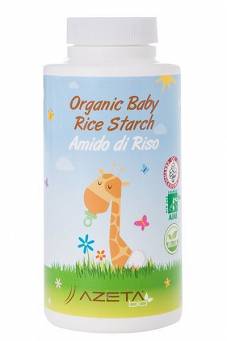 Organiczna skrobia ryżowa do kąpieli emolient dla niemowląt 100 g Azeta Bio