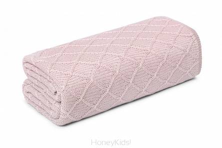 Lekki kocyk / otulacz 90x90 pale pink - wafer My Memi